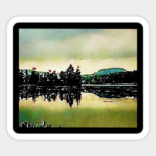 Adirondack Mountain View Sticker